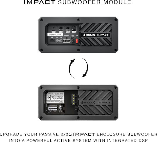 2-channel Amplified Subwoofer Module 1-channel Dsp High-quality Subwoofer Upgrades In Modern Vehicles Helix Ism 400.2dsp