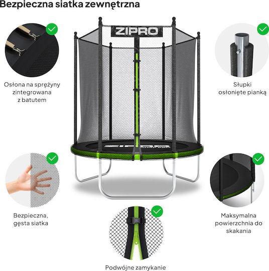 Zipro Trampoline Outdoor Diameter 127cm with Net