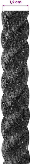Bootsseil Jute 12 Schwarz 100% Jute Tossa 42011620 Schwarz