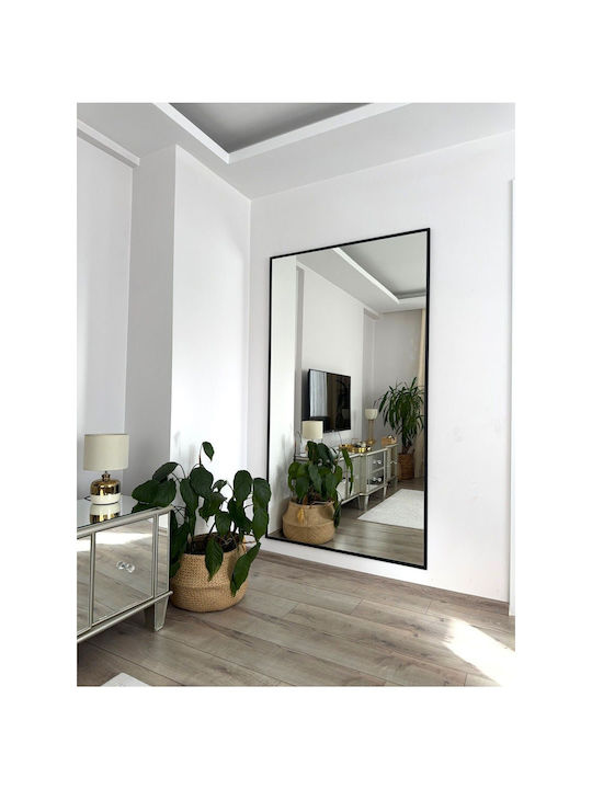 SteweHome Full Length Wall Mirror with Metallic Frame 180x100cm