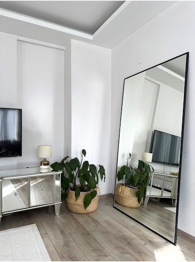 SteweHome Oglindă de Perete Oglindă Întreagă cu Cadru Metalic 180x100cm