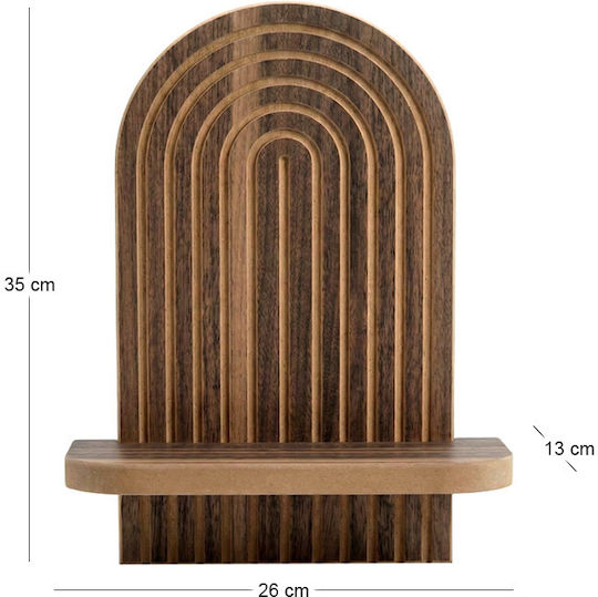 Wall Shelf Artwill Wenge 26x13x35cm