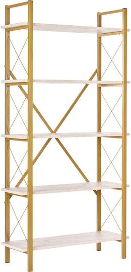 Bücherregal Elysian Gold 180x34x90cm