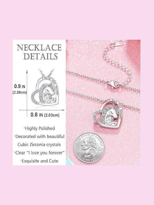 Lucky Kids Necklace Unicorn with Chain 46225