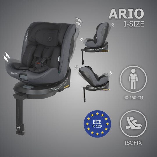 Coccolle Ario Καθισματάκι Αυτοκινήτου i-Size με Isofix Anthracite