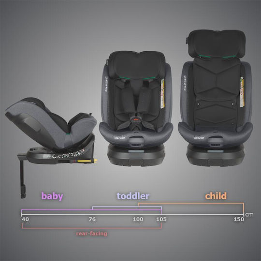 Coccolle Ario Καθισματάκι Αυτοκινήτου i-Size με Isofix Anthracite