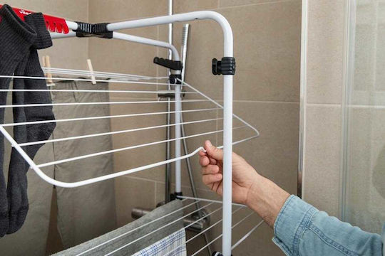Vileda Mixer 4 Uscător Rufe Pliabil de Pardoseală Turn Inox cu Roți