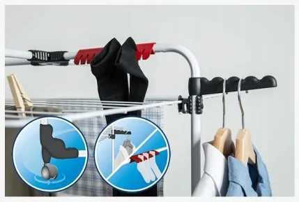 Vileda Mixer 4 Uscător Rufe Pliabil de Pardoseală Turn Inox cu Roți