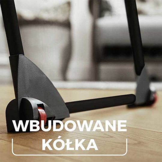 Vileda King Folding Floor Clothes Drying Rack with Wings Stainless Steel with Wheels