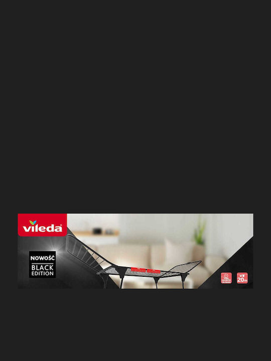 Vileda King Πτυσσόμενη Απλώστρα Δαπέδου από Ανοξείδωτο Ατσάλι