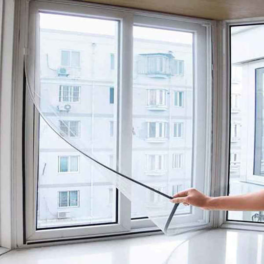 Moskitonetz Fenster mit Klebeband Dauerhaft aus Polyester Weiße 150x150cm