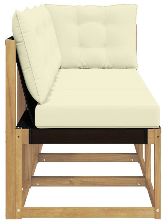 Drei-Sitzer Outdoor-Sofa Hölzernes mit Kissen