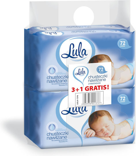 Stella Lula Бебешки Кърпички Без Алкохол и Parabens 4x72 Бройки