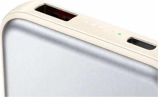 Power Bank 10000mAh 15W με Θύρα USB-A και Θύρα USB-C Quick Charge 3.0 Χρυσό