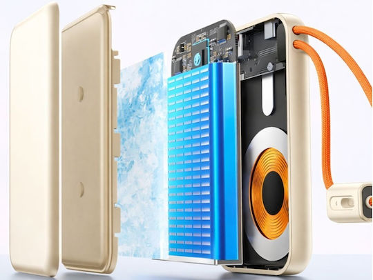 Power Bank 10000mAh 15W με Θύρα USB-A και Θύρα USB-C Quick Charge 3.0 Χρυσό