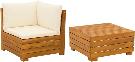 Garten- und Outdoor-Möbelsets Wohnzimmer Typsatz 2 Stück Braun mit Kissen
