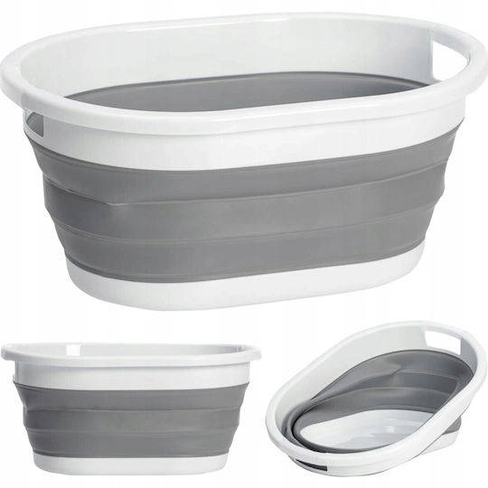 Lecană Pliabilă 40x38x6cm Capacitate 25lt Gri