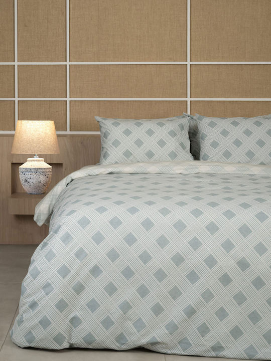 Sunshine Bettbezug Baumwollene Einzeln 170x250 Cotton Feelings 2072 Aqua