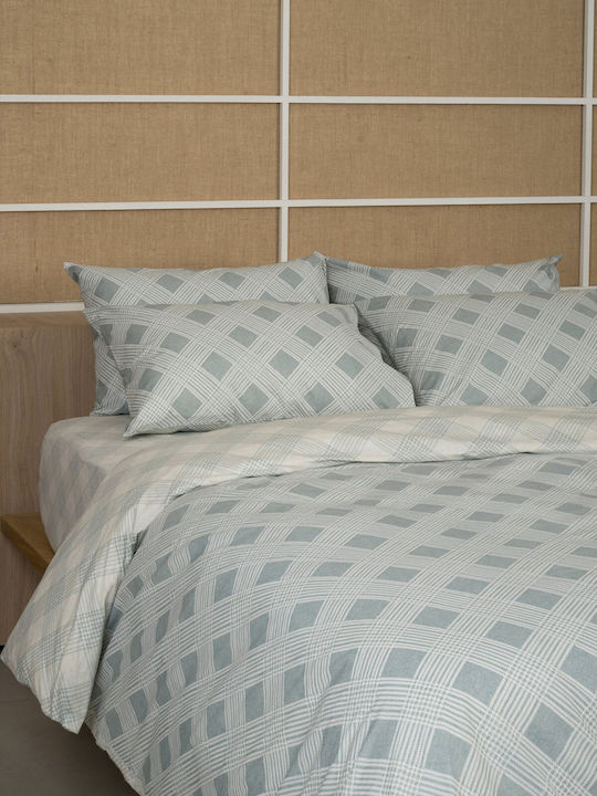 Sunshine Bettbezug Baumwollene Einzeln 170x250 Cotton Feelings 2072 Aqua
