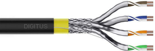 Digitus S/FTP Cat.7a (10Gbps) Καλώδιο Δικτύου Ethernet χωρίς ακροδέκτες 500m Κίτρινο