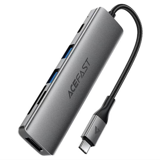 Acefast USB-C Dockingstation mit HDMI 4K PowerDelivery Grau (KF-6974316285939)