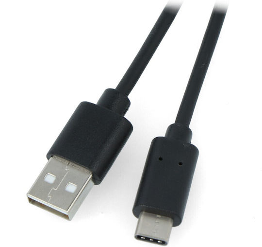 Lanberg QC 3.0 USB 2.0 Cable USB-C Male - USB-A Black 1m