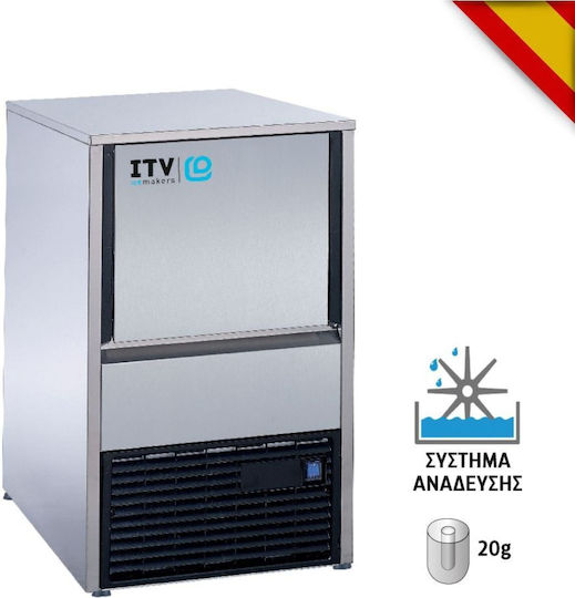 ITV Ice Makers Ice Machine With Stirring Daily Ice Making Capacity 38kg & Storage Capacity 12kg