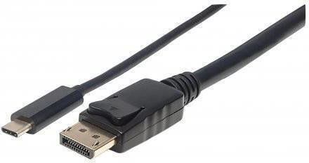 Manhattan Видео Кабел USB-C Мъжки DisplayPort Черен 1м 152471