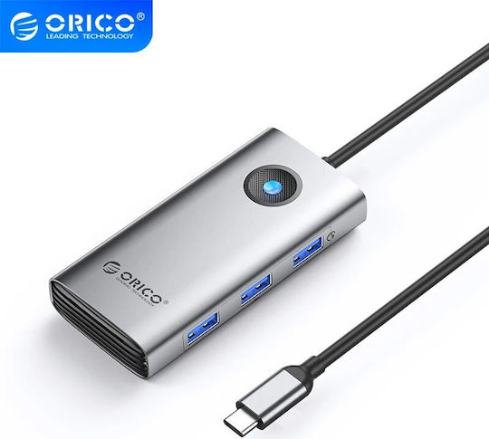 Orico USB-C Docking Station με 4K Ethernet Γκρι (PW11-6P25R-GY-BP)
