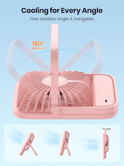 Set 2 Usb-c Desk Fans Quiet Operation 3 Speeds