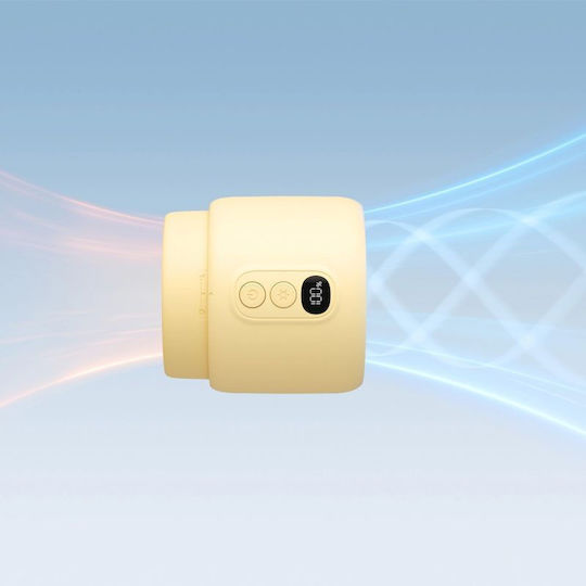 JisuLife Вентилатор За Количка 4 Акумулаторен 5000mAh Без Перки 2W Жълт