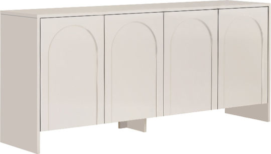 Bufet Aurelia din Lemn & Metal Crem 180x45x80cm