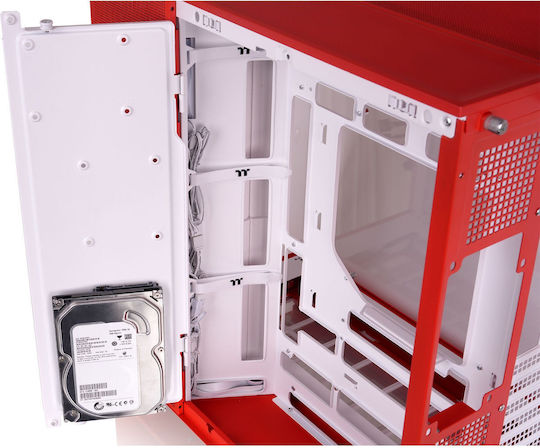 Thermaltake 380 XL TG ARGB Gaming Midi-Turm Computergehäuse mit Seitenfenster Flammendes Orange