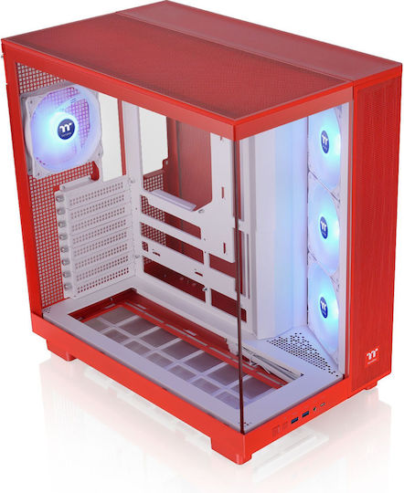 Thermaltake 380 XL TG ARGB Gaming Midi-Turm Computergehäuse mit Seitenfenster Flammendes Orange