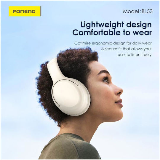 Foneng BL53 Căști Audio Over Ear Wireless Bluetooth cu 30 de Ore Autonomie Negre