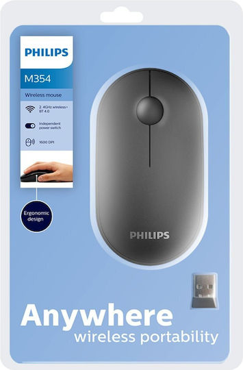 Philips M354 Ασύρματο Bluetooth Ποντίκι Μαύρο