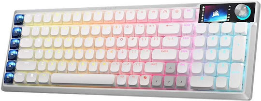 Corsair Vanguard 99 Wireless Gaming Mechanical Keyboard with Corsair OPX Switches and RGB Lighting English US White