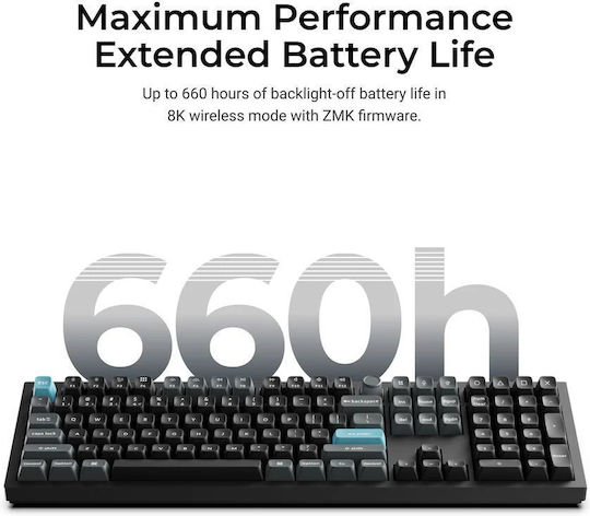 Keychron Q6 Ultra 8K Q6U-M4 Wireless Gaming Mechanical Keyboard with Keychron Silk POM Banana Switches and RGB Lighting English US
