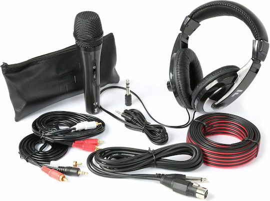 Skytec Karaoke System with a Wireless Microphone SH400 DJ Accessories Kit SH400 in Black Color