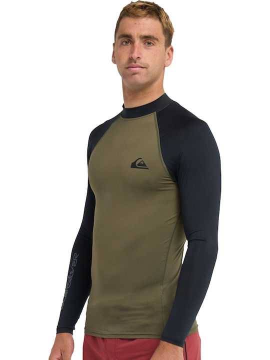 Quiksilver Everyday UPF 50 Men's Long Sleeve Sun Protection Shirt Green