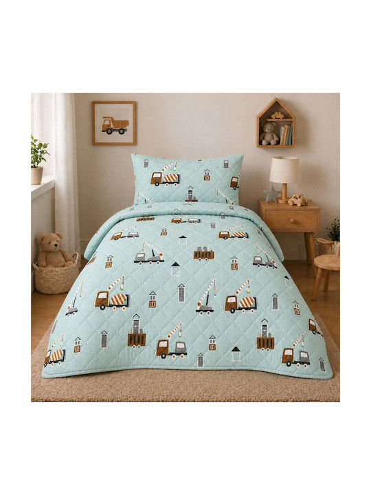 Astron Italy Kids Quilt Set Single with Pink Pillowcase 160x220cm