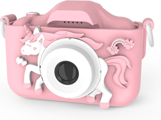 Full Hd Digital Camera Kids + Games Pink Unicorn