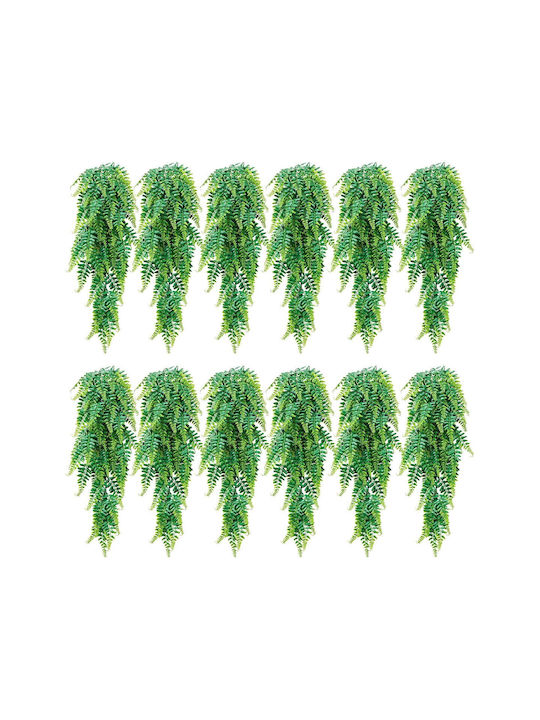 Vevor Artificial Hanging Ferns 12 Pieces 81.3 Cm Plastic Green Decorative Plant For Indoor & Outdoor Use Xdsrzjlzw12plphme001v0