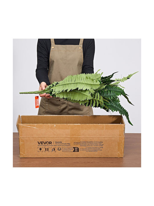 Vevor Artificial Boston Fern 114.3 Cm 63 Leaves Set Of 2 Pieces Indoor Outdoor Use