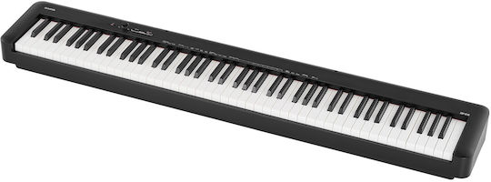 Casio Electric Stage Piano CDP-S110 Standard Stand & Headphones Set with 88 Weighted Keys Built-in Speakers and Connection with Headphones and Computer Black