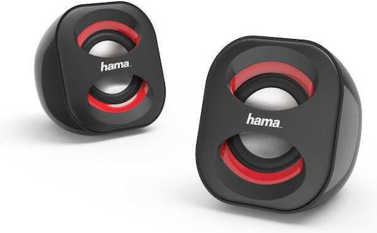 HAMA Sonic Mobil 183 Компютърни тонколони 2.0 с мощност 3W в Черен цвят