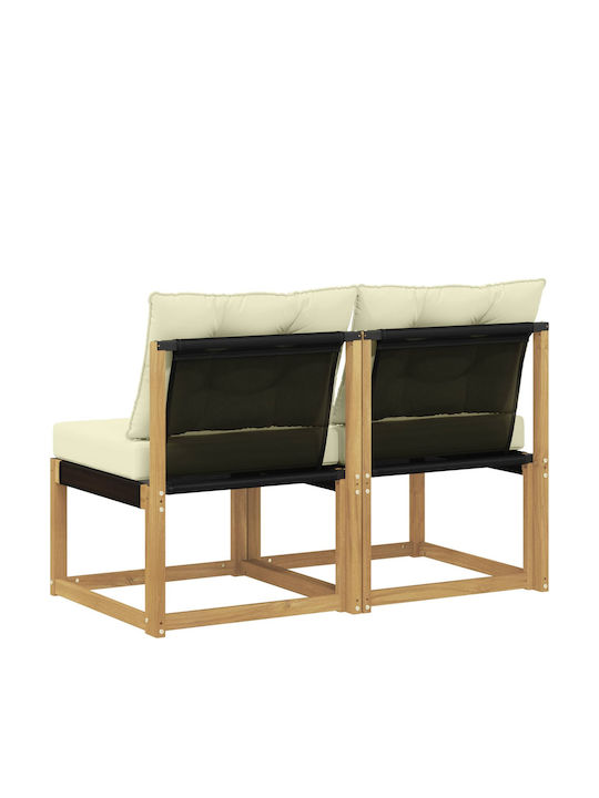 Zweisitziges Outdoor-Sofa Hölzernes mit Kissen