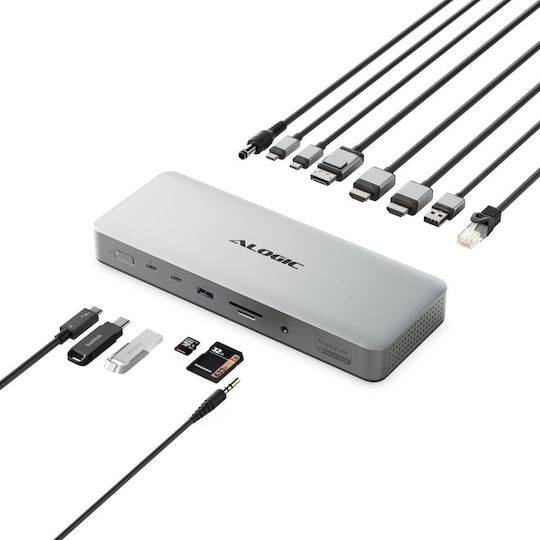 Alogic Thunderbolt 4 Docking Station with 4K Gray (TB4DU4)