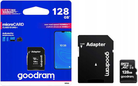 Goodram Microsdxc Memory Card 128gb Cl10 Uhs I + Adapter