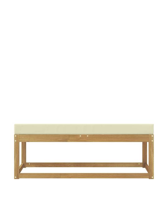 Bancă De Exterior Din Lemn Cu Perne 115x43x45cm